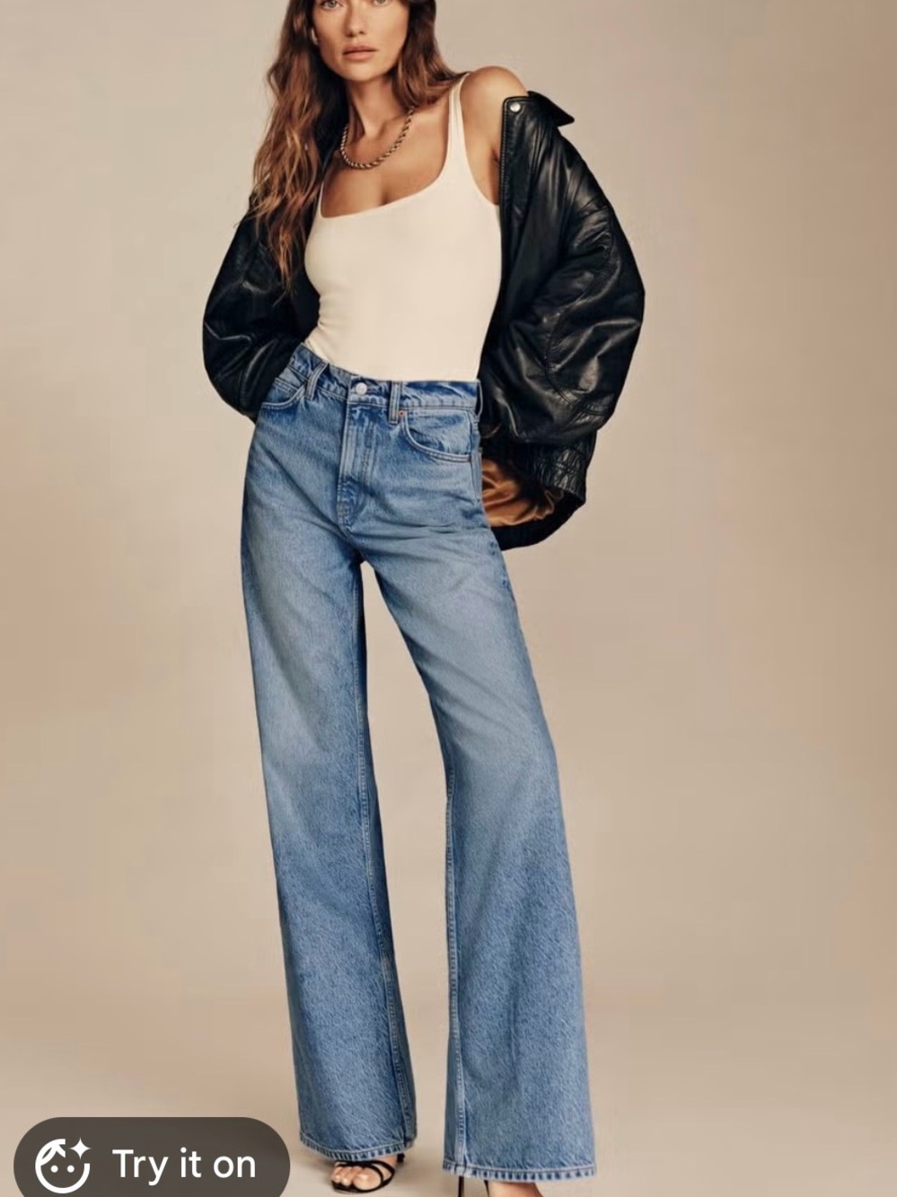 Reformation Cary High Rise Wide Leg Jeans